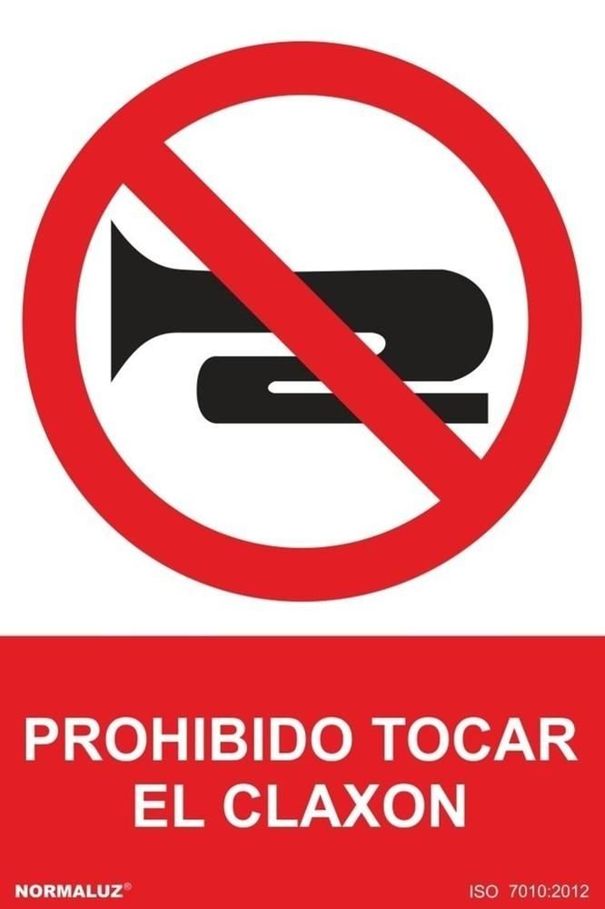 Señal "Prohibido tocar el claxon" Normaluz