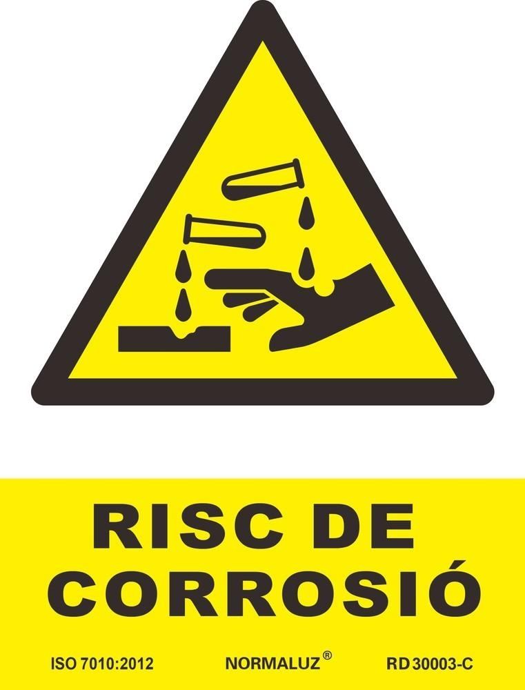Señal "Risc de corrosió" Normaluz
