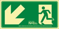 Señal "evacuación flecha abajo izquierda persona" Normaluz Señal "evacuación flecha abajo izquierda persona" Normaluz