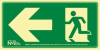 Señal "evacuación flecha izquierda persona" Normaluz Señal "evacuación flecha izquierda persona" Normaluz