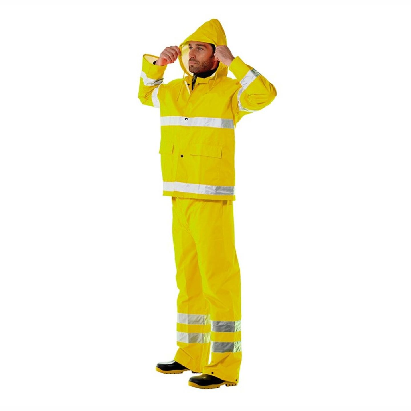 Conjunto Impermeable de Alta Visibilidad Issa Line 04632 Amarillo Flúor Distinción