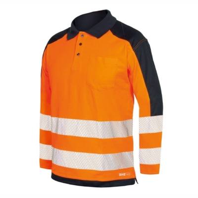 Polo Alta Visibilidad Clase 2 Issa line 08194N Naranja Flúor Distinción