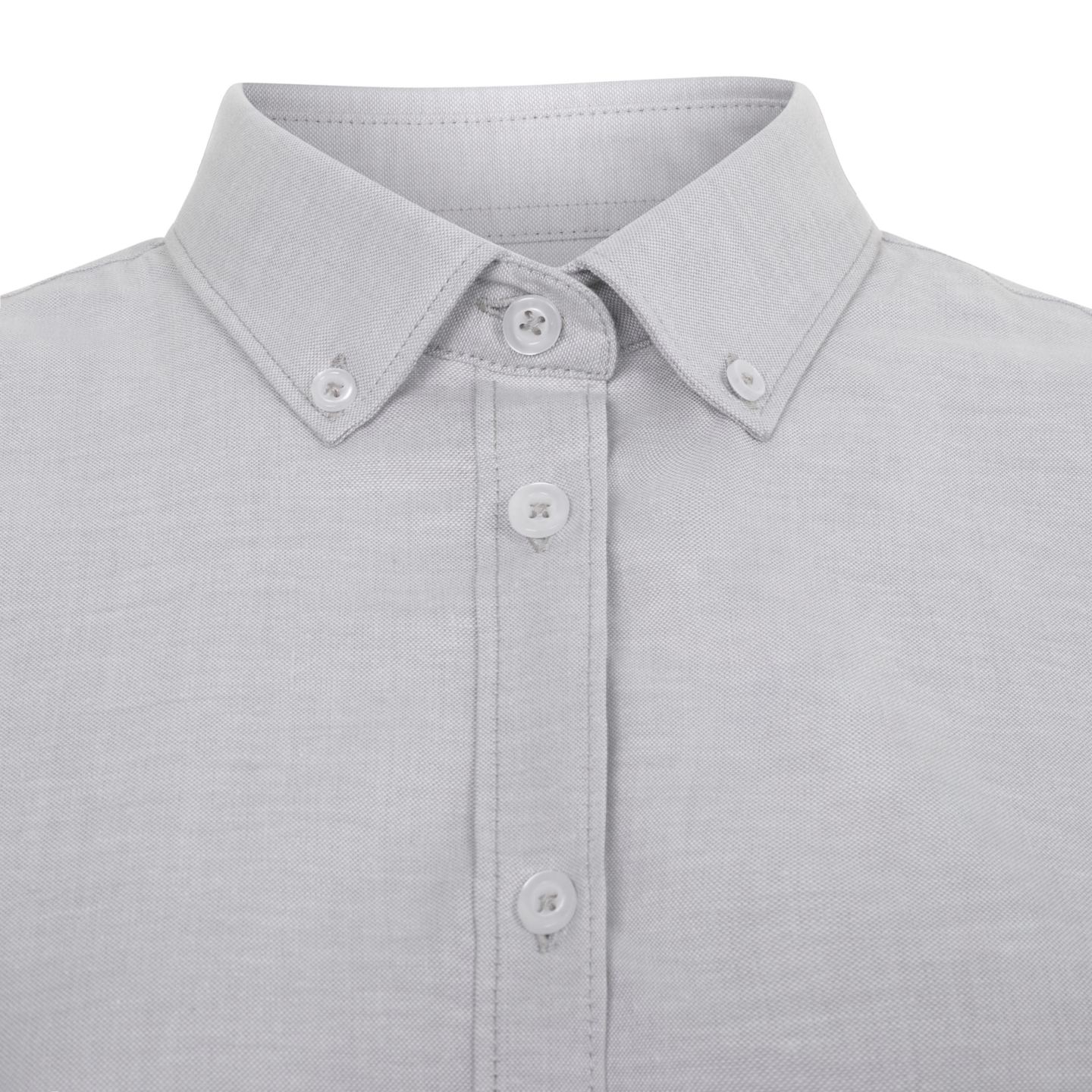 Camisa Laboral MC Oxford Stretch para Mujer Velilla 405025S cuello