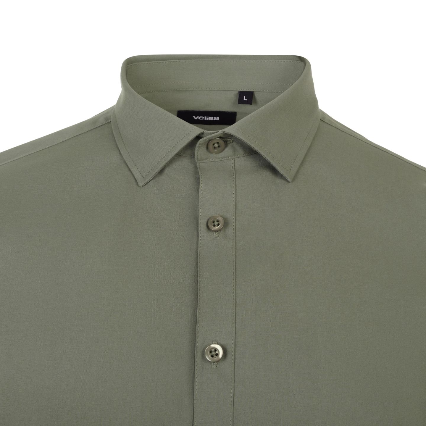 Camisa de Hombre ML Stretch Velilla 405017S cuello