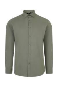Camisa de Hombre ML Stretch Velilla 405017S verde oliva