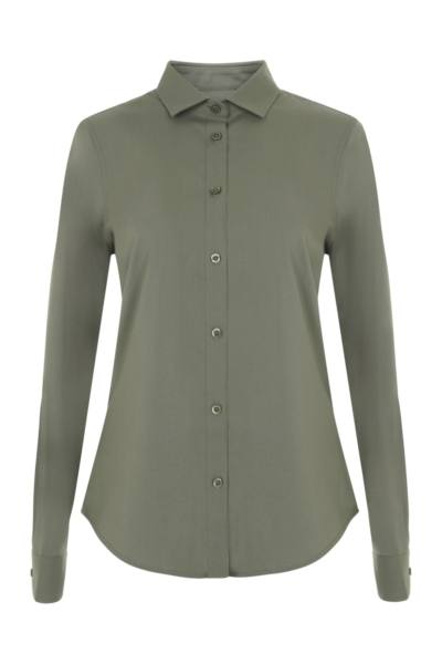 Camisa de Mujer Manga Corta Stretch Velilla 405019S verde