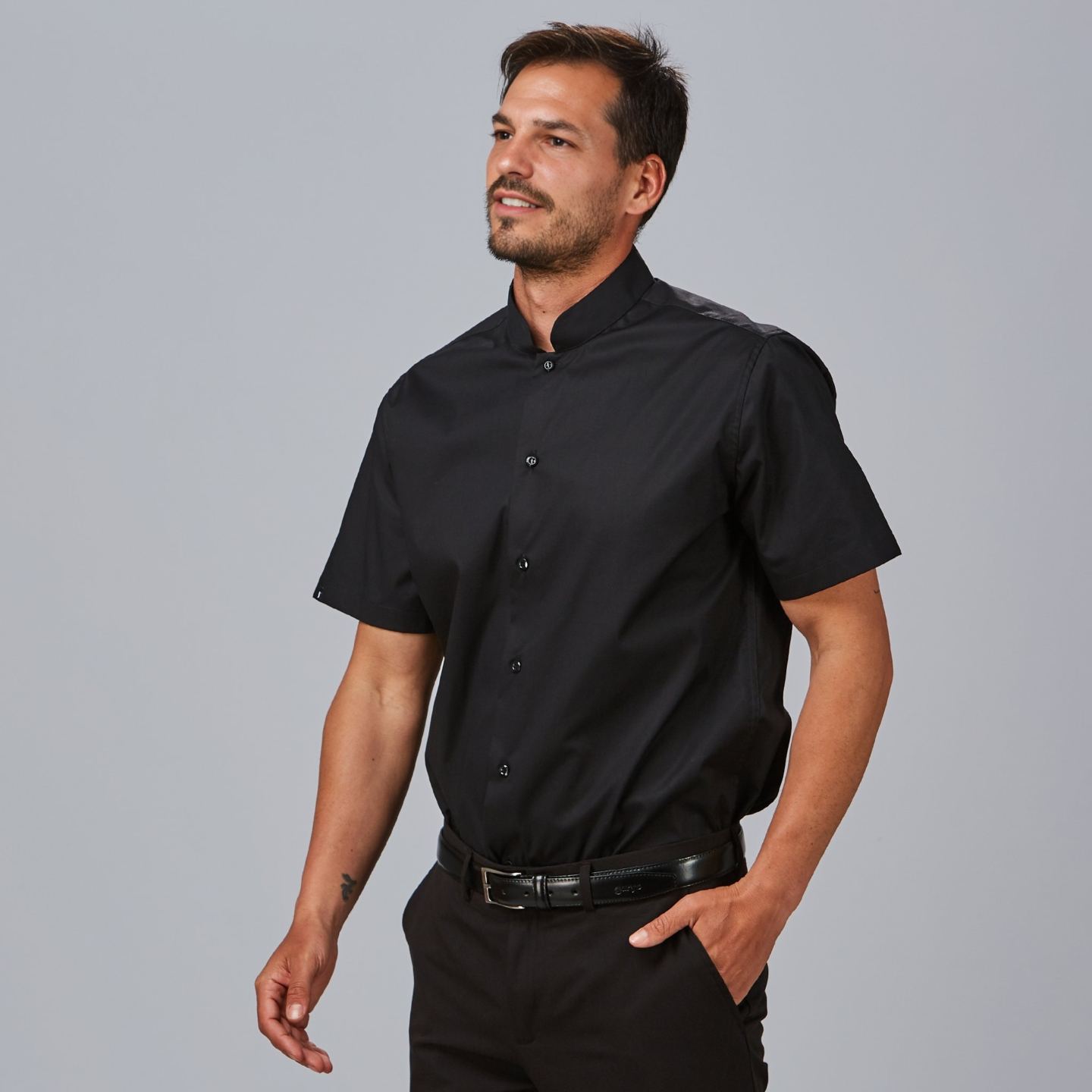 Camisa CMao Hombre para Hostelería Slim Fit Gary's 260007 lateral