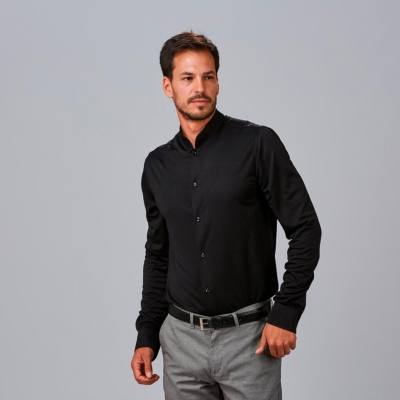 Camisa Cuello Mao Ajustada Chico Gary's Pietro 260018 Distinción negro