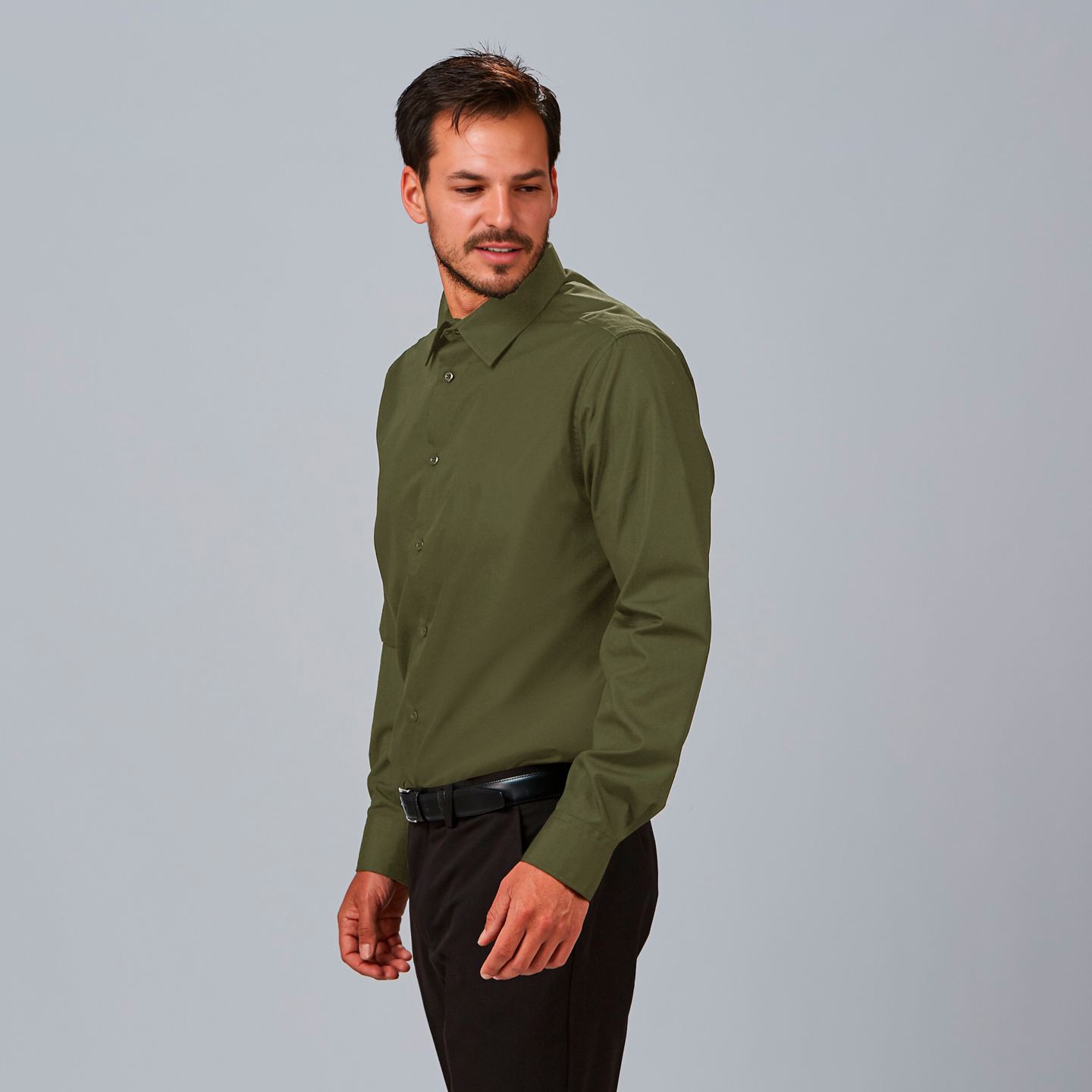 Camisa Gary's Elástica Manga Larga Hombre Niccolo 260033 lateral