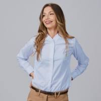Camisa Laboral Chica Ajustada Fil a Fil Serena Gary's 240023 Distinción celeste