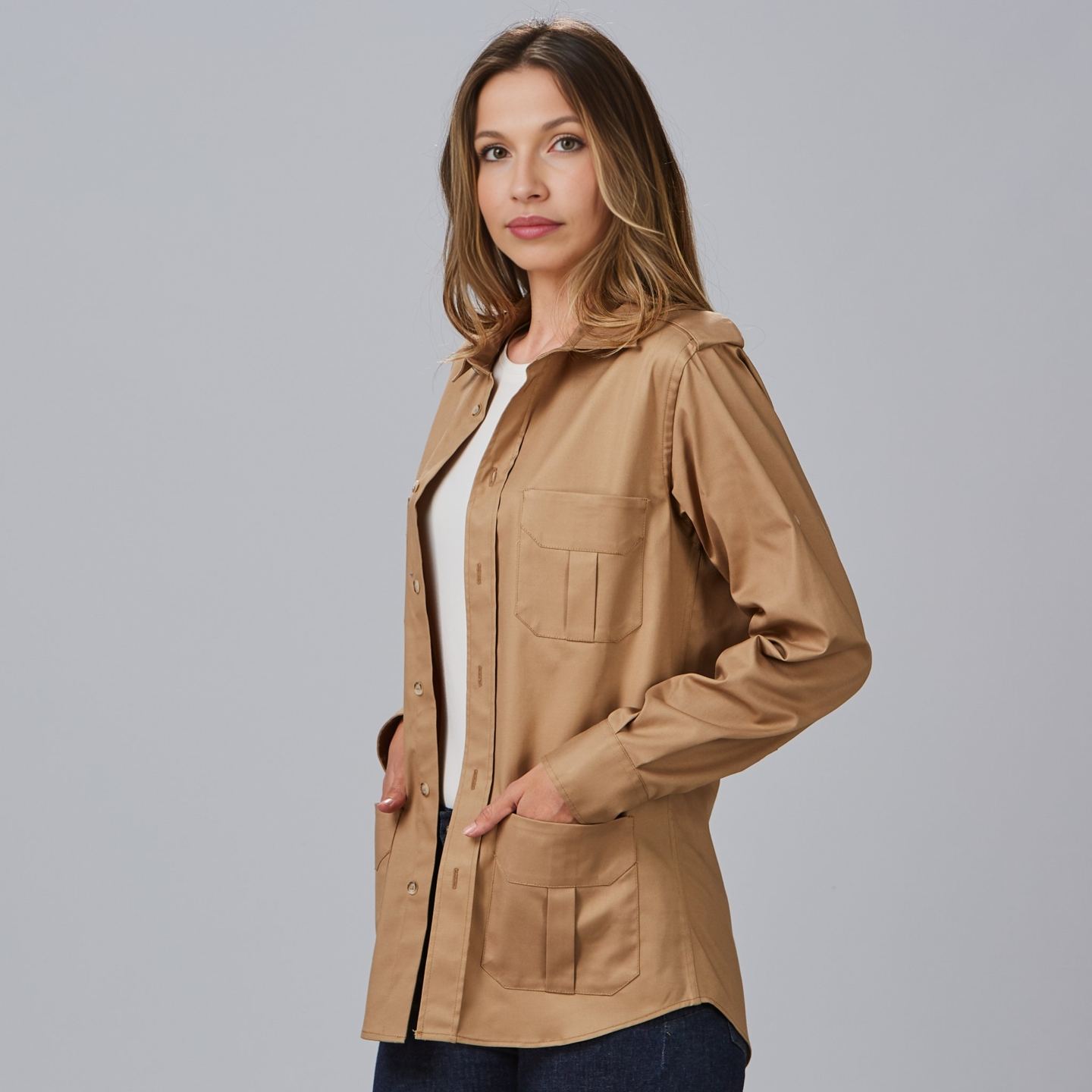 Camisa Laboral Gary's Unisex Slim Fit Michele 260014 lateral