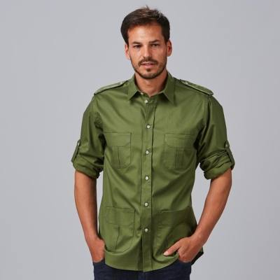 Camisa Laboral Gary's Unisex Slim Fit Michele 260014 verde caqui