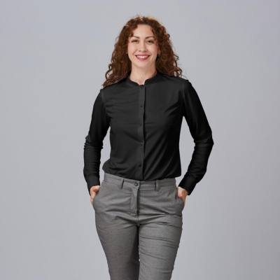 Camisa ML Cuello Mao Ajustada Mujer Gary's Renata 240013 Distinción negro