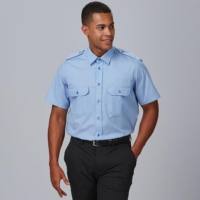 Camisa Manga Corta Gary's Unisex Charreteras Red Line 260017 Distinción celeste