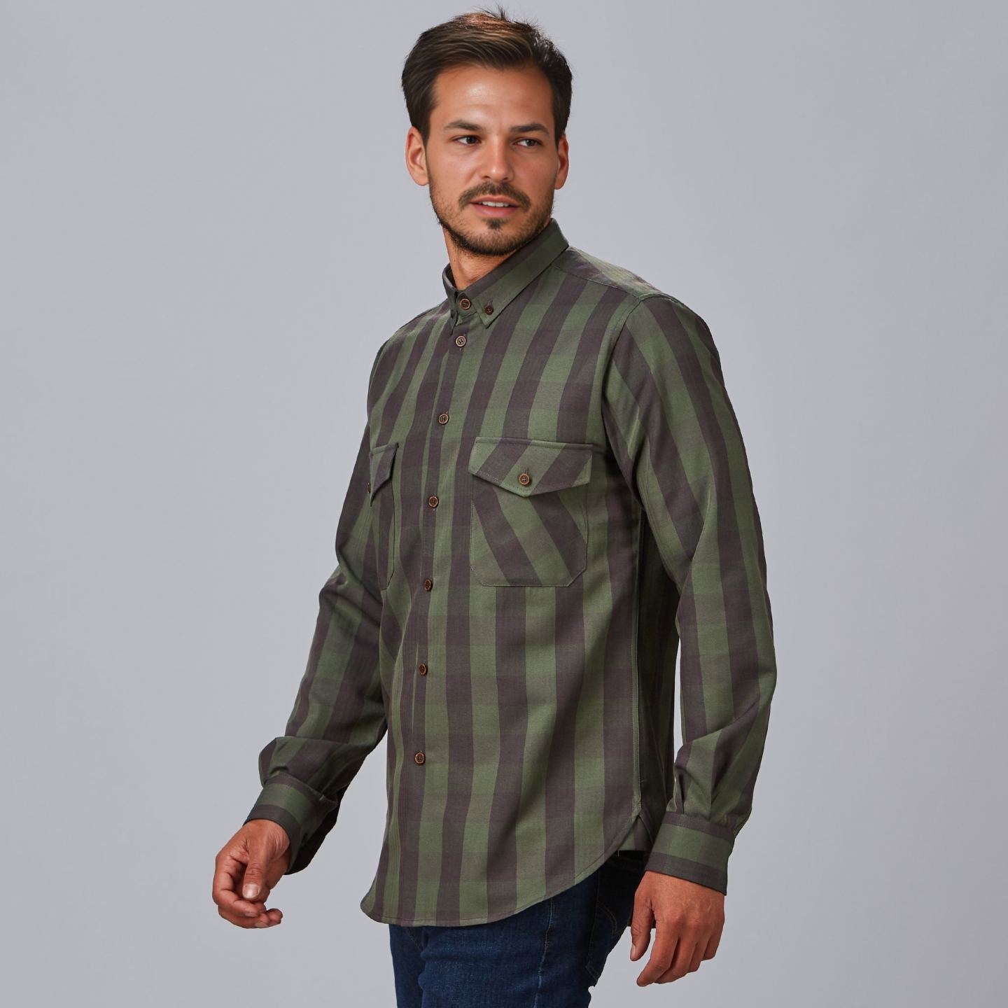 Camisa de Cuadros Gary's para Hombre Augusto 260032 Distinción lateral