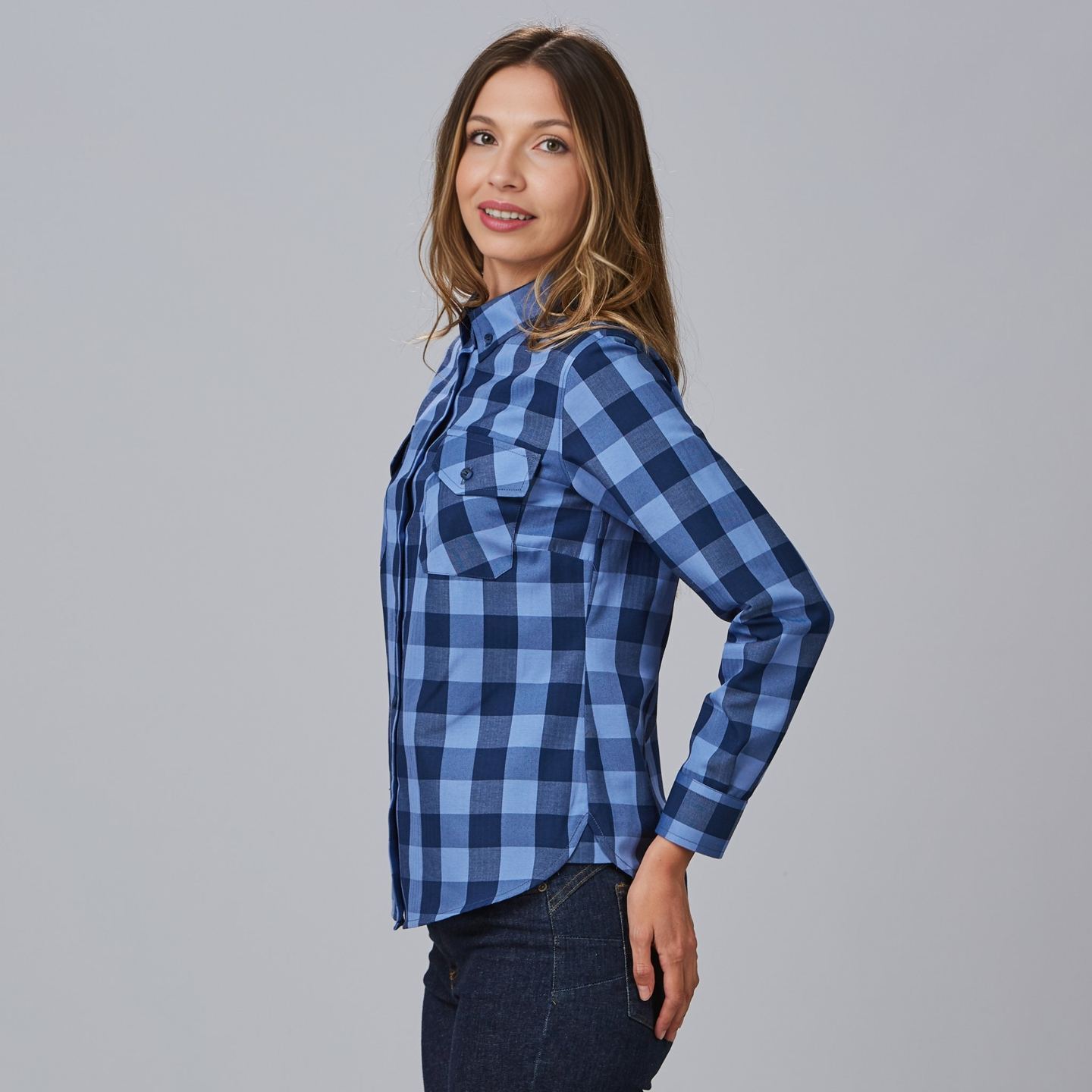 Camisa de Cuadros Gary's para Mujer Alice 240029 Distinción lateral
