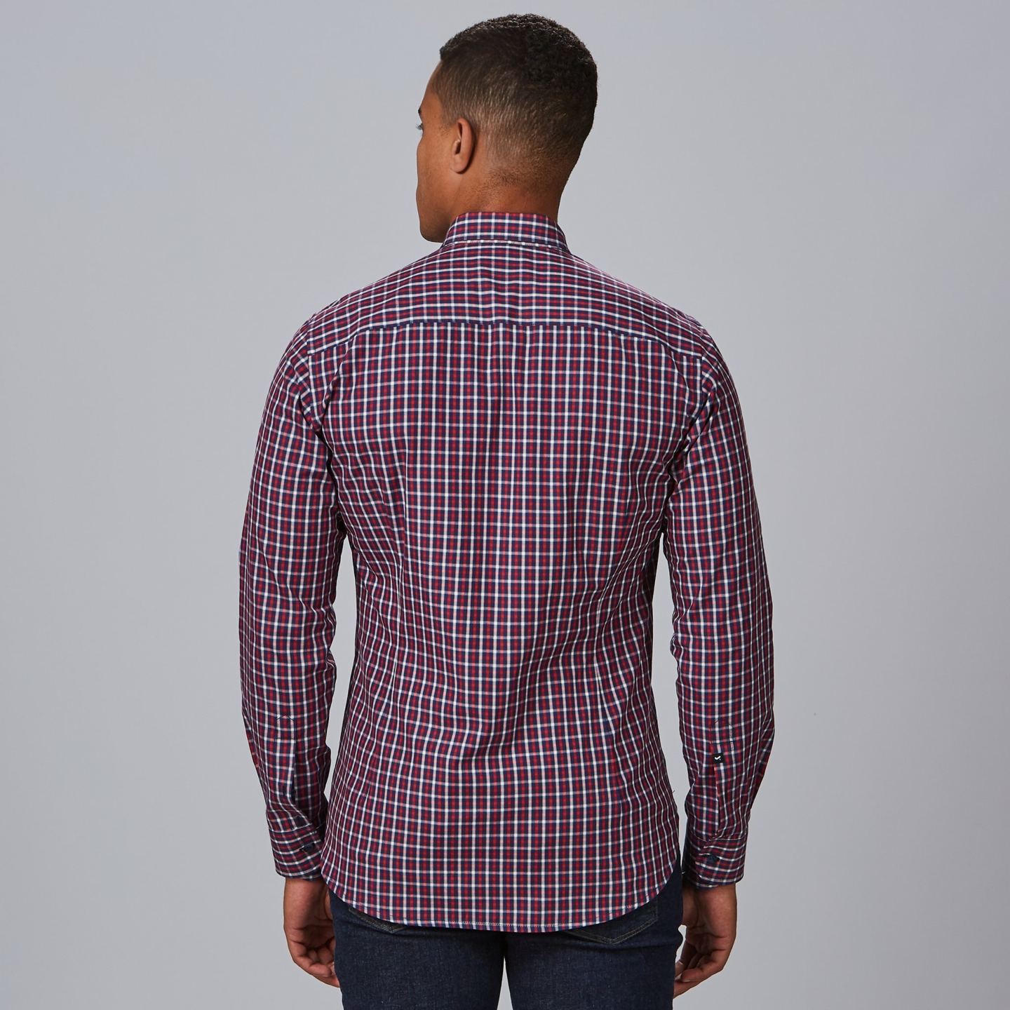 Camisa para Hombre de Cuadros Gary's Fausto 260025 espalda