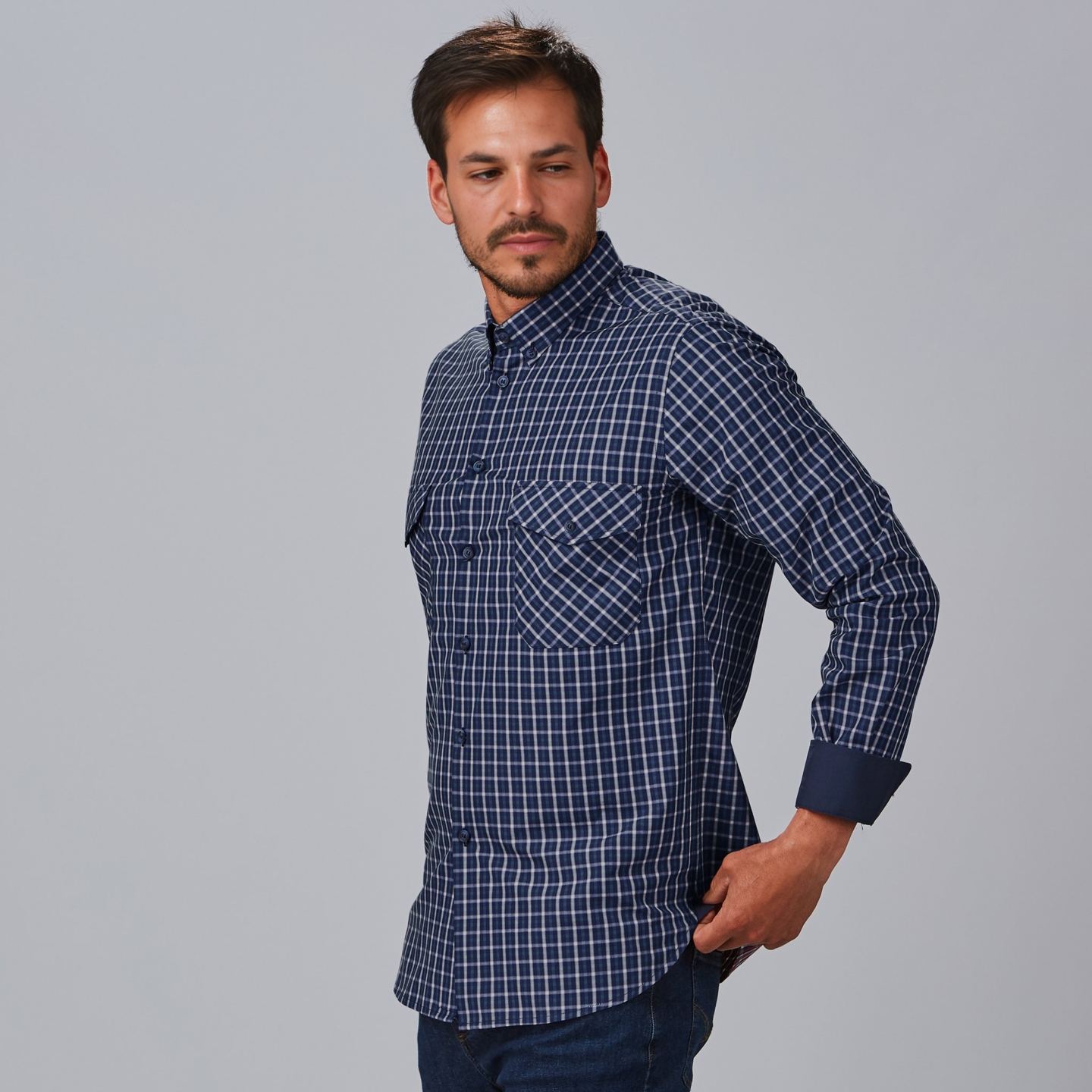 Camisa para Hombre de Cuadros Gary's Fausto 260025 lateral