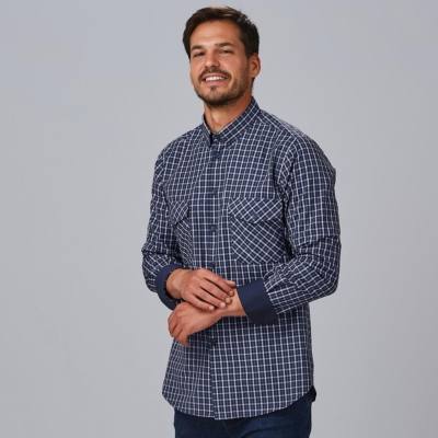 Camisa para Hombre de Cuadros Gary's Fausto 260025 marino Distinción