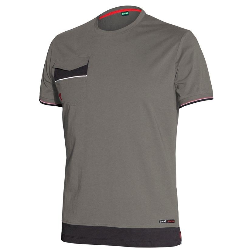 Camiseta de Trabajo Manga Corta Stretch Issa Line Boom 8810B gris