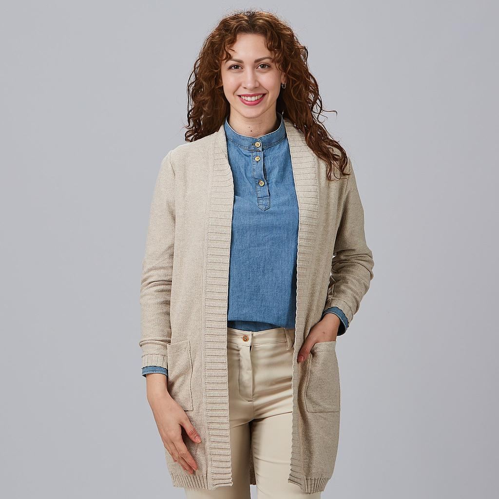 Cardigan Holgado de Punto para Mujer Gary's 120002 Distinción beige