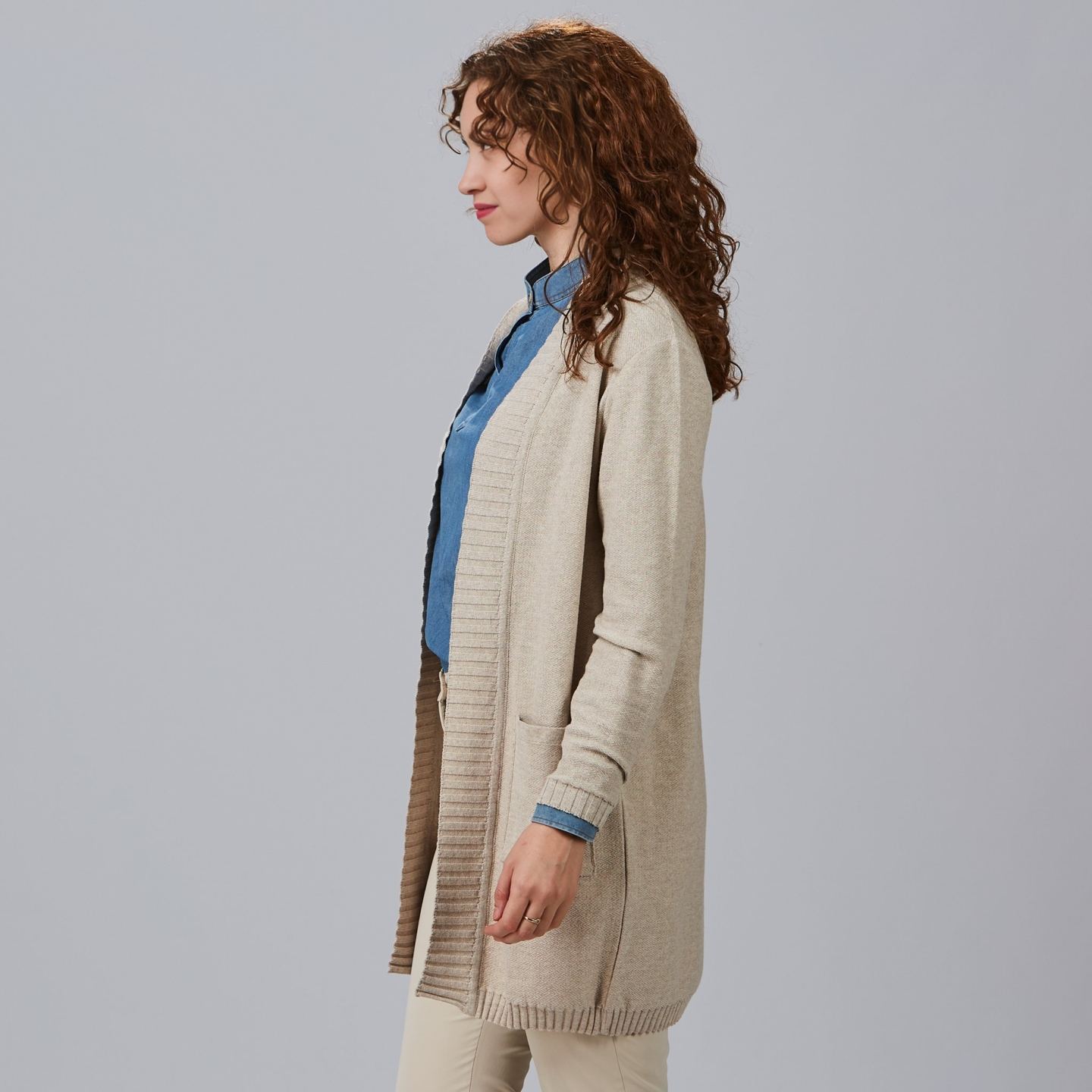 Cardigan Holgado de Punto para Mujer Gary's 120002 Distinción lateral