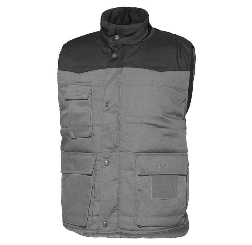 Chaleco de Trabajo Multibolsillos Issa Line 04031 Distinción gris claro-antracita