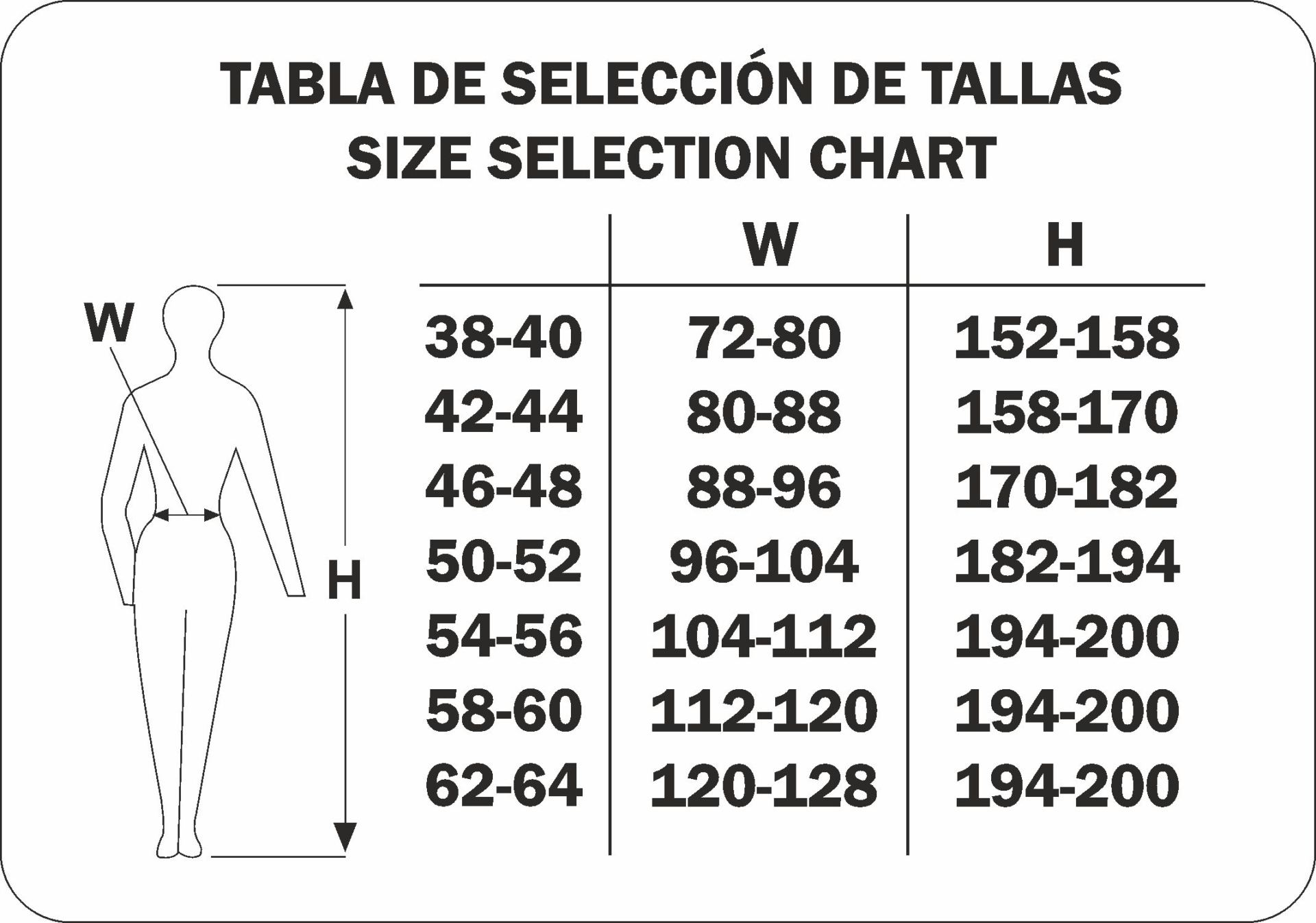 GUIA TALLA 588PPS MARCA