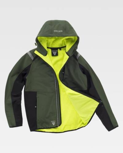 Chaqueta Workshell Bicolor Reciclado Workteam S7830 Distinción verde-negro