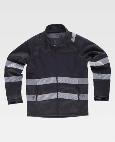 Chaqueta Workshell con Bandas Reflectantes Workteam S9203