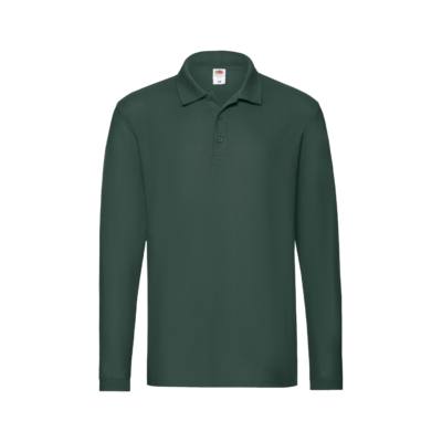 Polo ML Adulto Fruit of The Loom Premium Long Sleeve 1380 Distinción verde