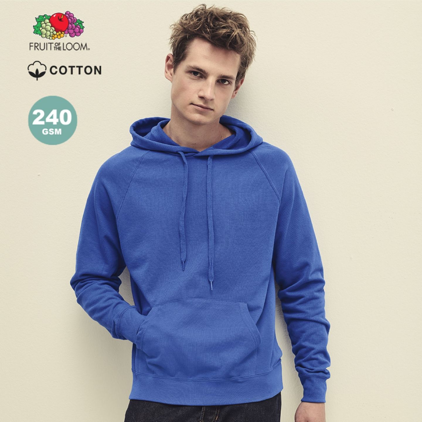 Sudadera Adulto Fruit of The Loom Lightweight Hooded Sweat 1335 Sudadera Adulto Fruit of The Loom Lightweight Hooded Sweat 1335