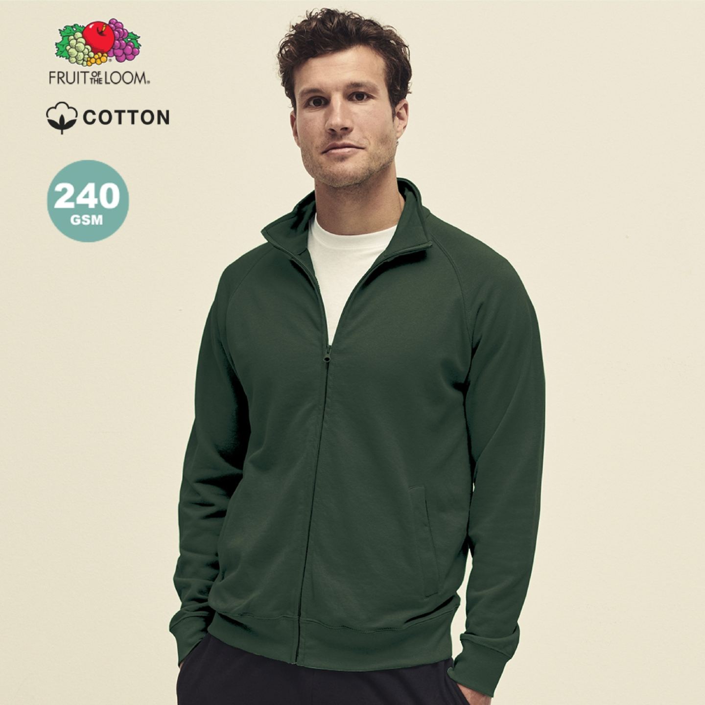 Sudadera Adulto Fruit of The Loom Lightweight Sweat 8014