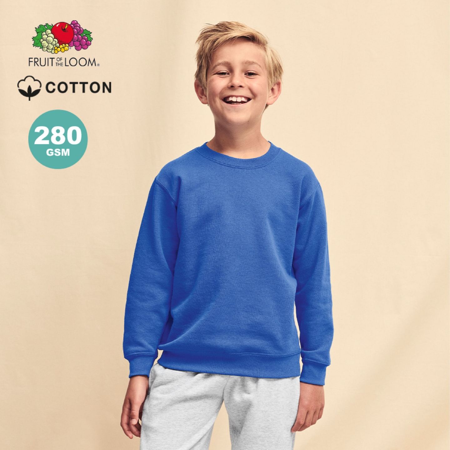 Sudadera Niño Fruit of The Loom Classic Set-In Sweat 1499