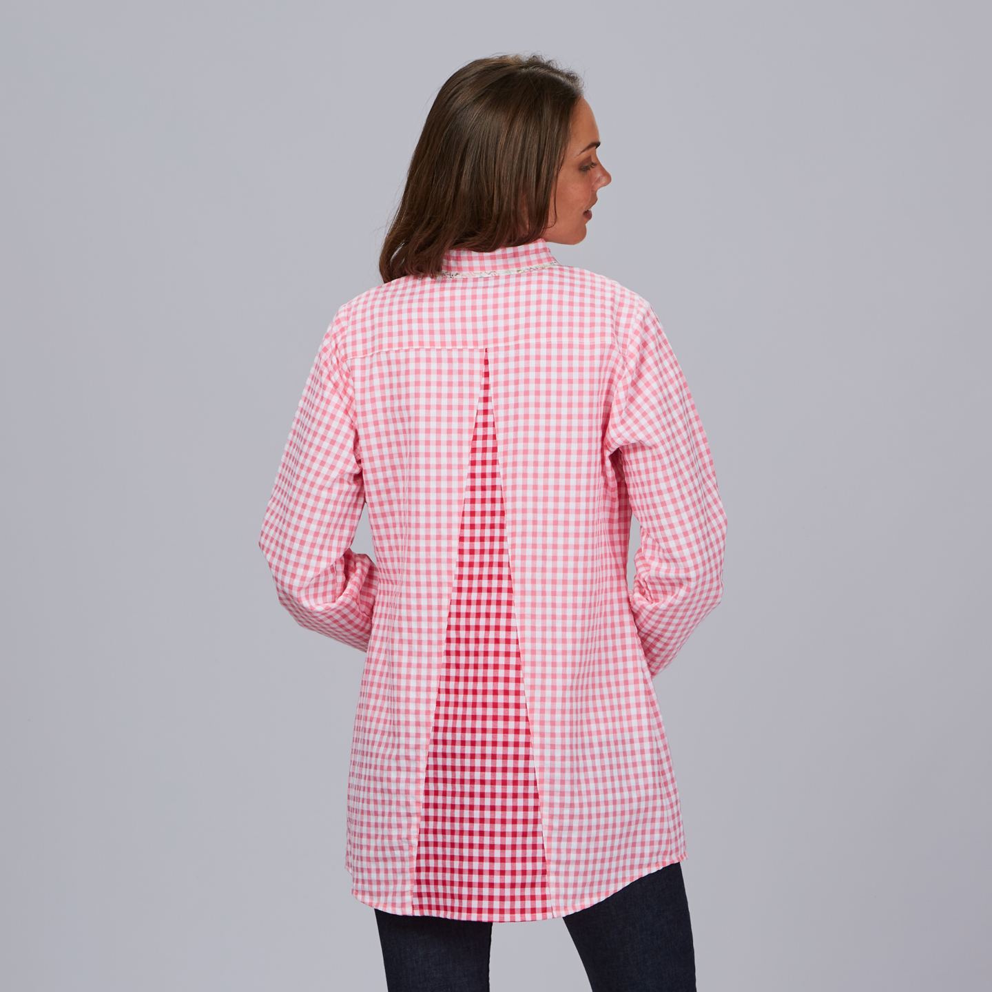 Bata de Cuadros ML Mujer Garys Aquarium 500024 Distinción espalda rosa