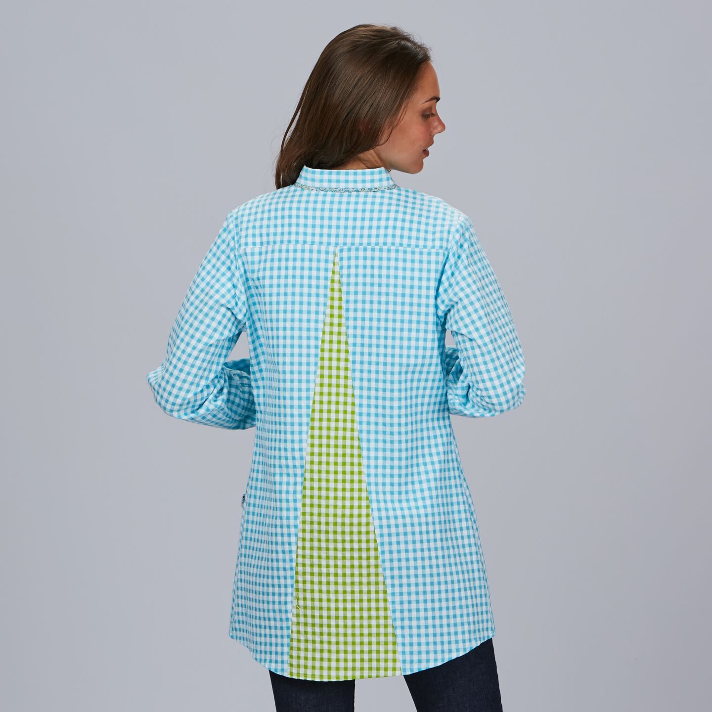 Bata de Cuadros ML Mujer Garys Aquarium 500024 Distinción espalda