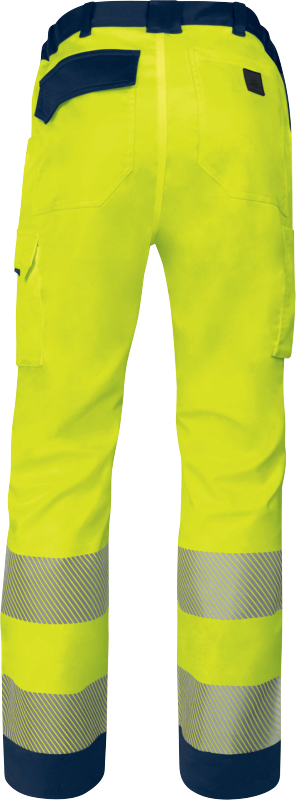 Pantalón Elástico de Alta Visibilidad Delta Plus M2PA3STRHV Distinción parte trasera amarillo