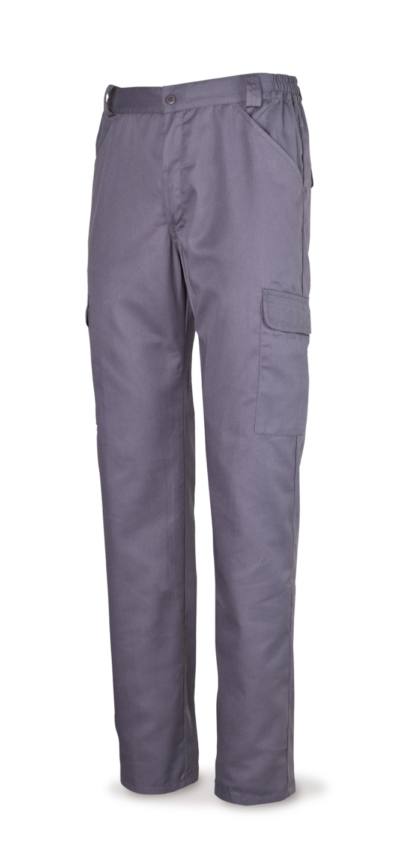 Pantalón de Algodón Multibolsillos Marca 388PE Distinción gris