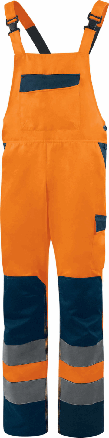 Peto Multibolsillos de Alta Visibilidad Delta Plus M1SA2HV Distinción naranja-marino