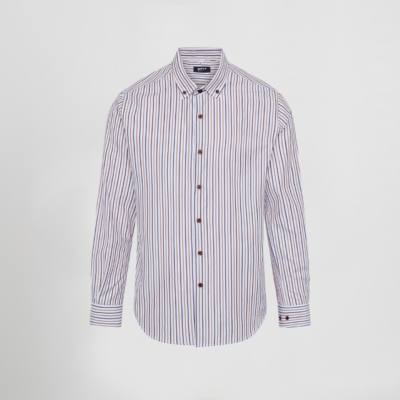 Camisa Hombre Slim Fit Rayas Gary's Alessandro 260035 Distinción camel