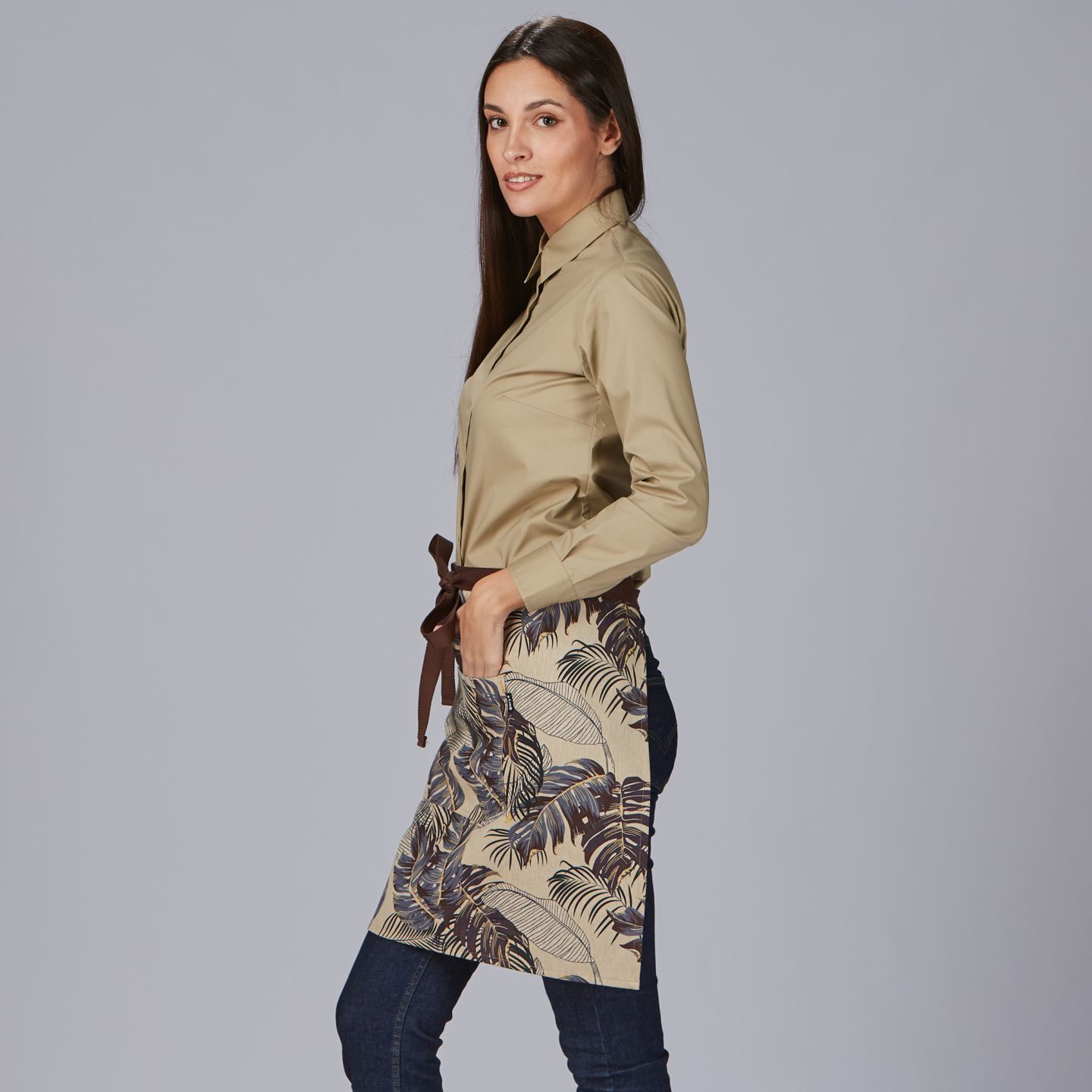 Delantal Corto de Flores Unisex Gary's 100043 Distinción lateral