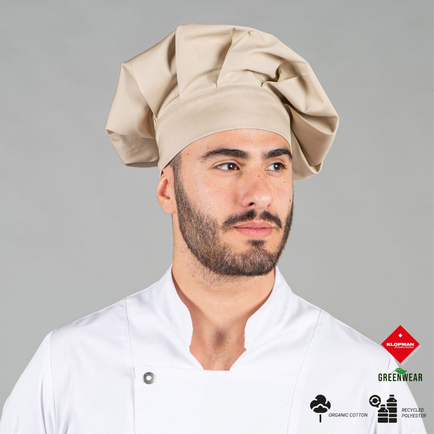 Gorro Gran Chef Orgánico Klopman Gary's 450100 Gorro Gran Chef Orgánico Klopman Gary's 450100