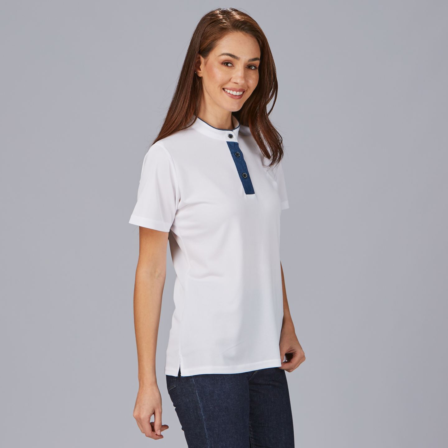 Polo Técnico Mujer Cuello Mao Gary's 853100 Distinción lateral