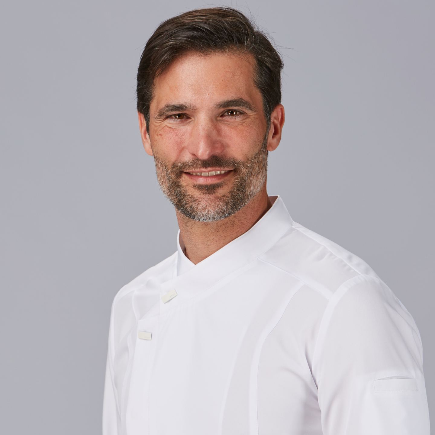 Chaqueta Cocina ML Moderna Hombre Gary's Diaz 930029 Distinción cuello