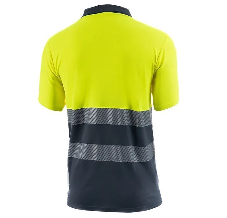 Polo MC Bicolor Alta Visibilidad BeeWork Jazz HV Distinción espalda
