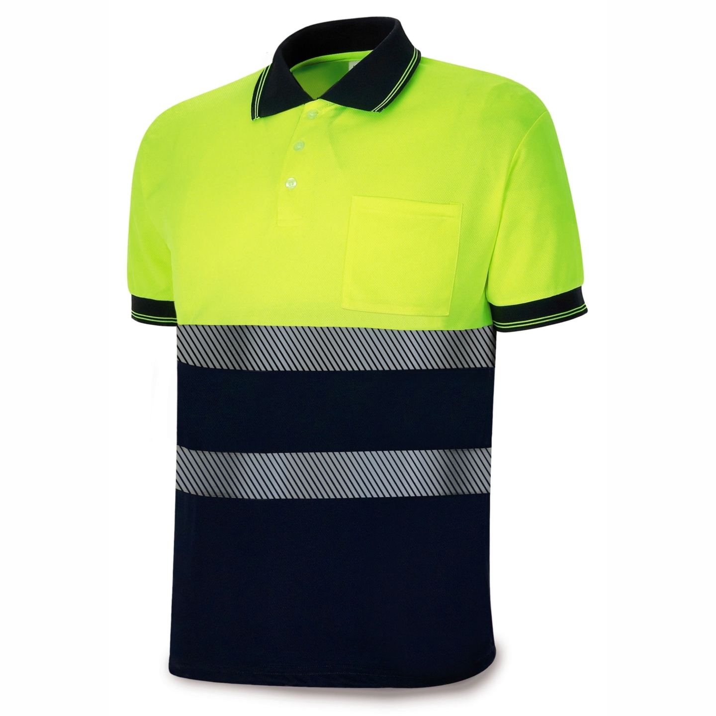 Polo AV Poliéster y Bandas Segmetadas Marca 1288PAVCS*