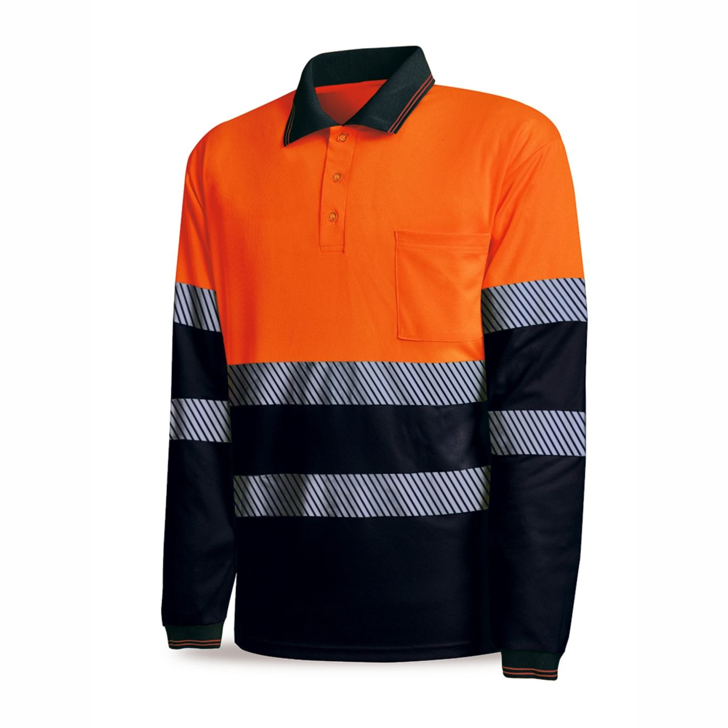 Polo M/L Poliéster y Bandas Segmetadas Marca 1288PAVLS*